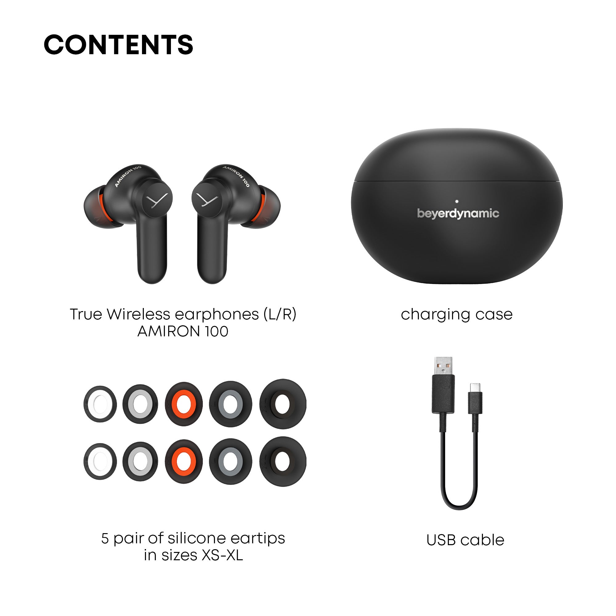 The AMIRON 100 includes numerous accessories