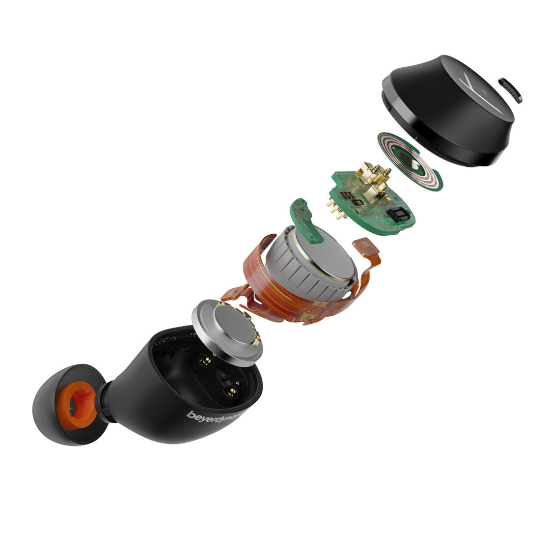 The AMIRON 300 Hi-Res Audio - Active Noise Cancellation earphones use premium components