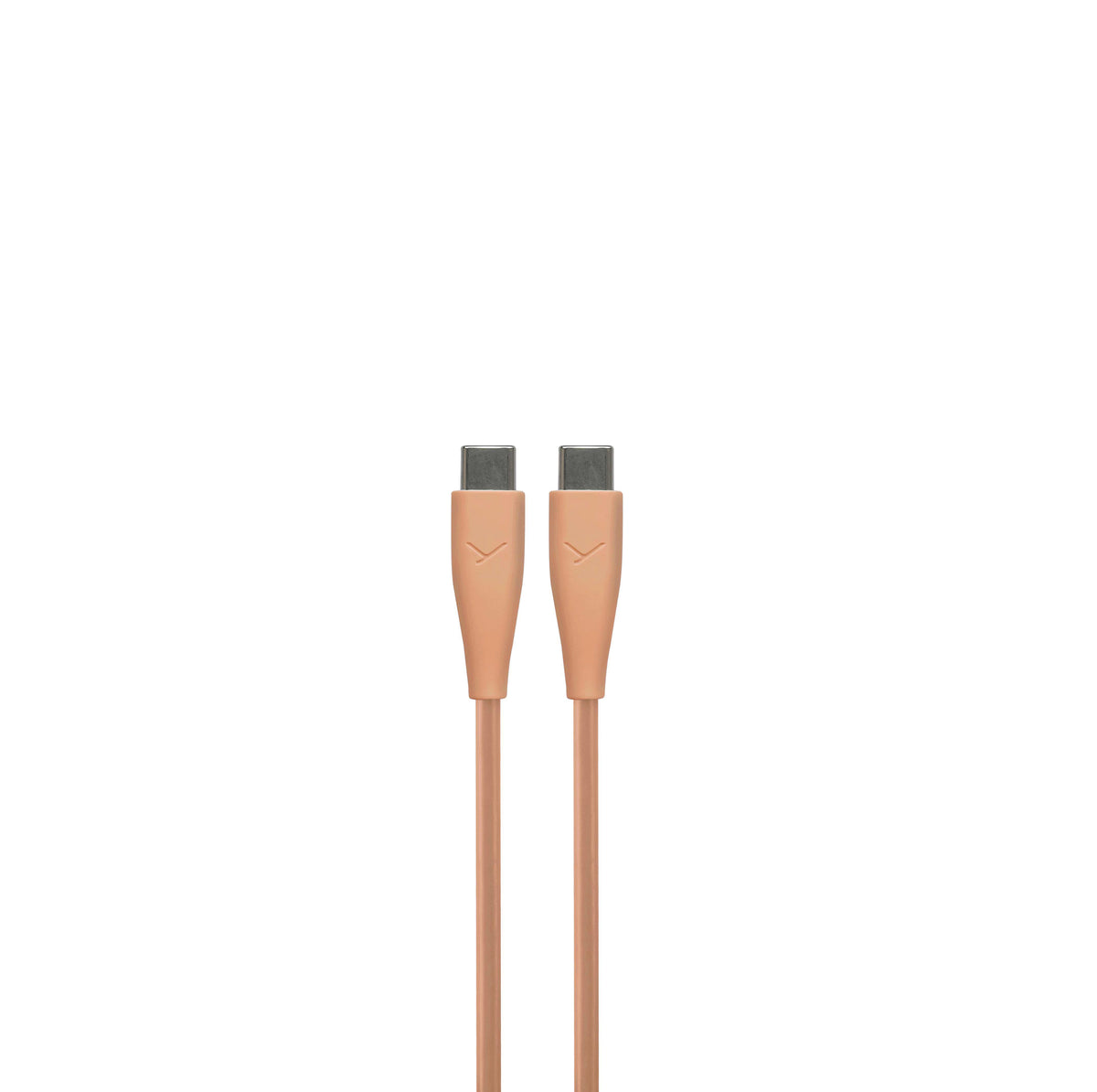 A close-up of a USB-C to USB-C cable