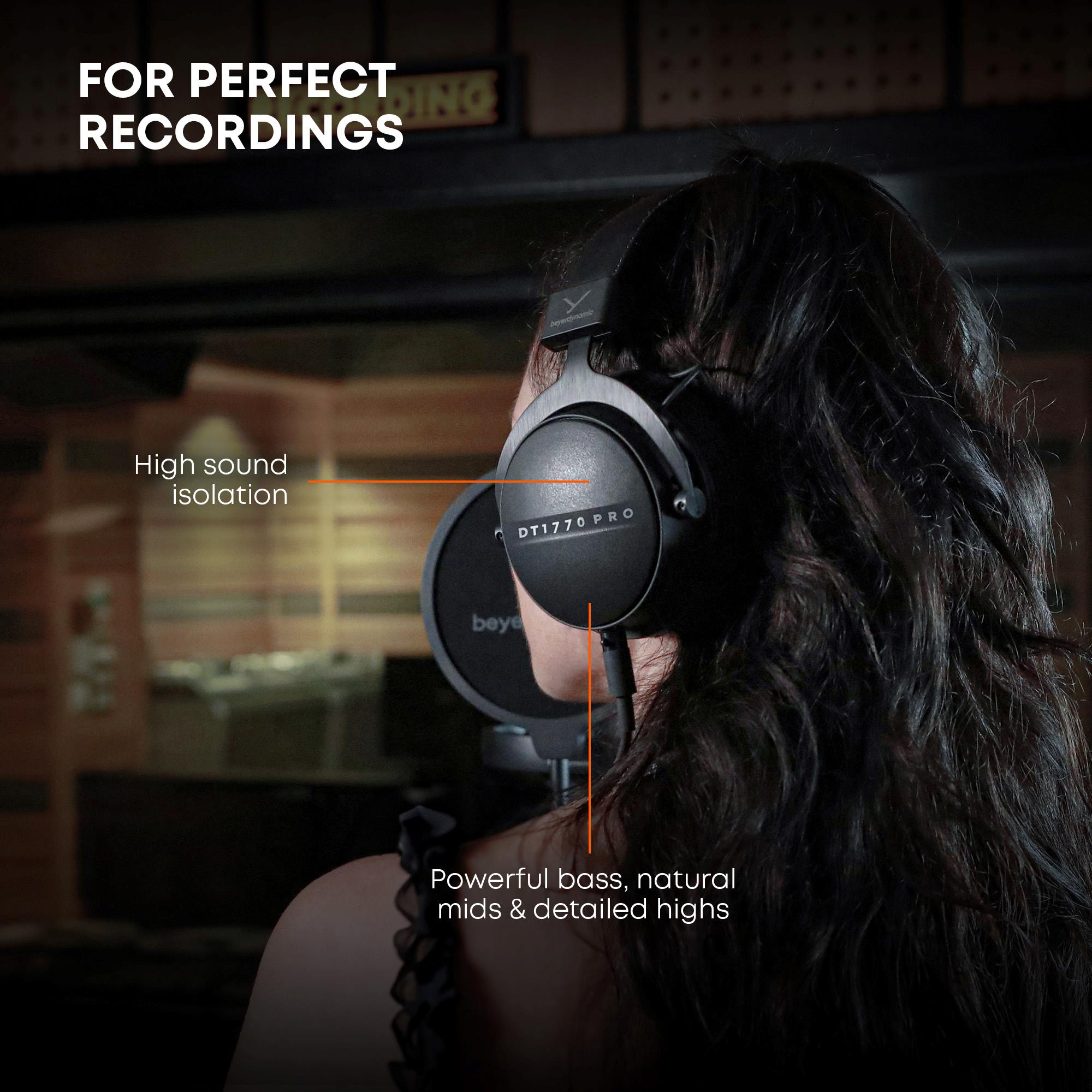 A studio grade headphone perfect for recordings