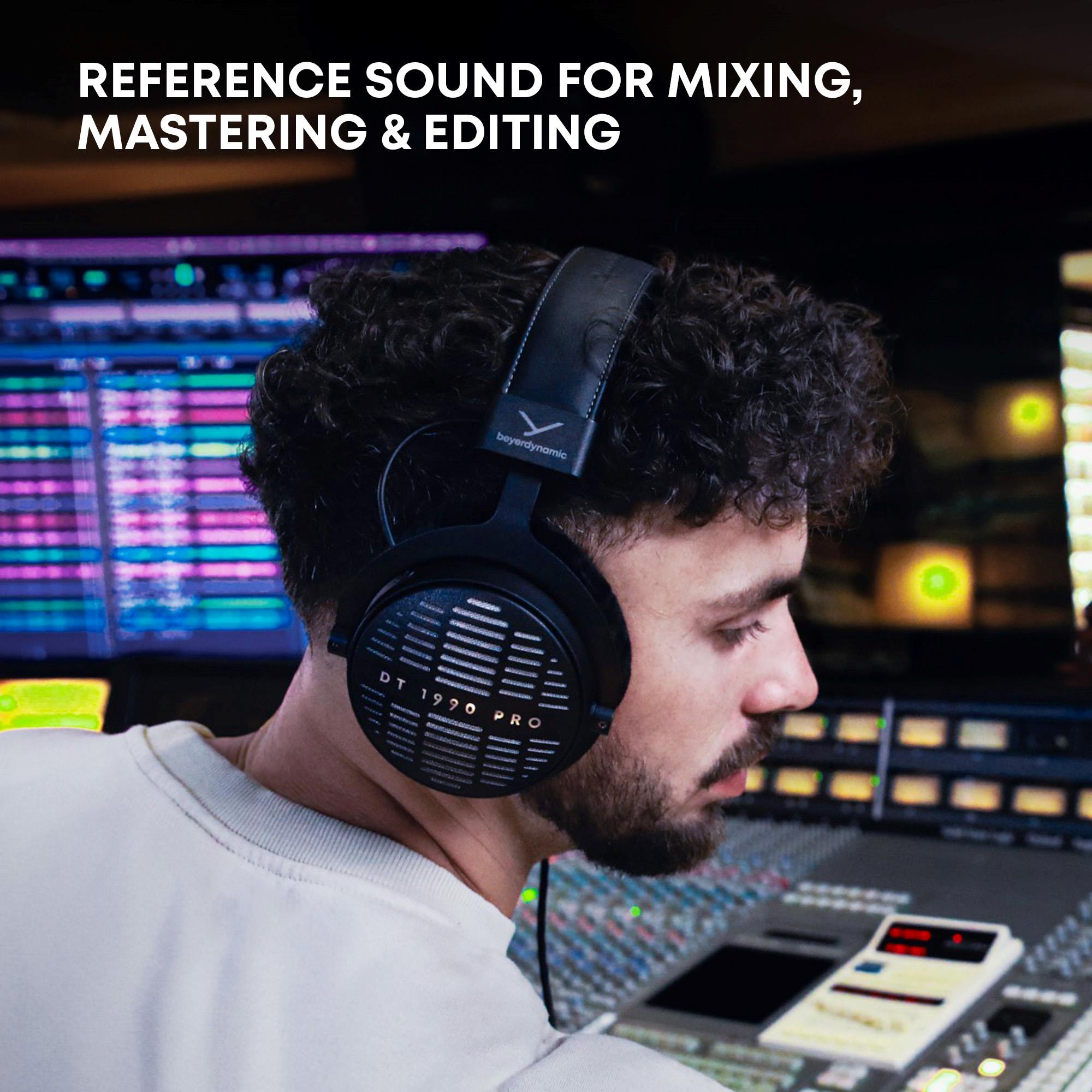The DT 1990 PRO MK II open back headphone offers reference quality sound for mixing, mastering and editing