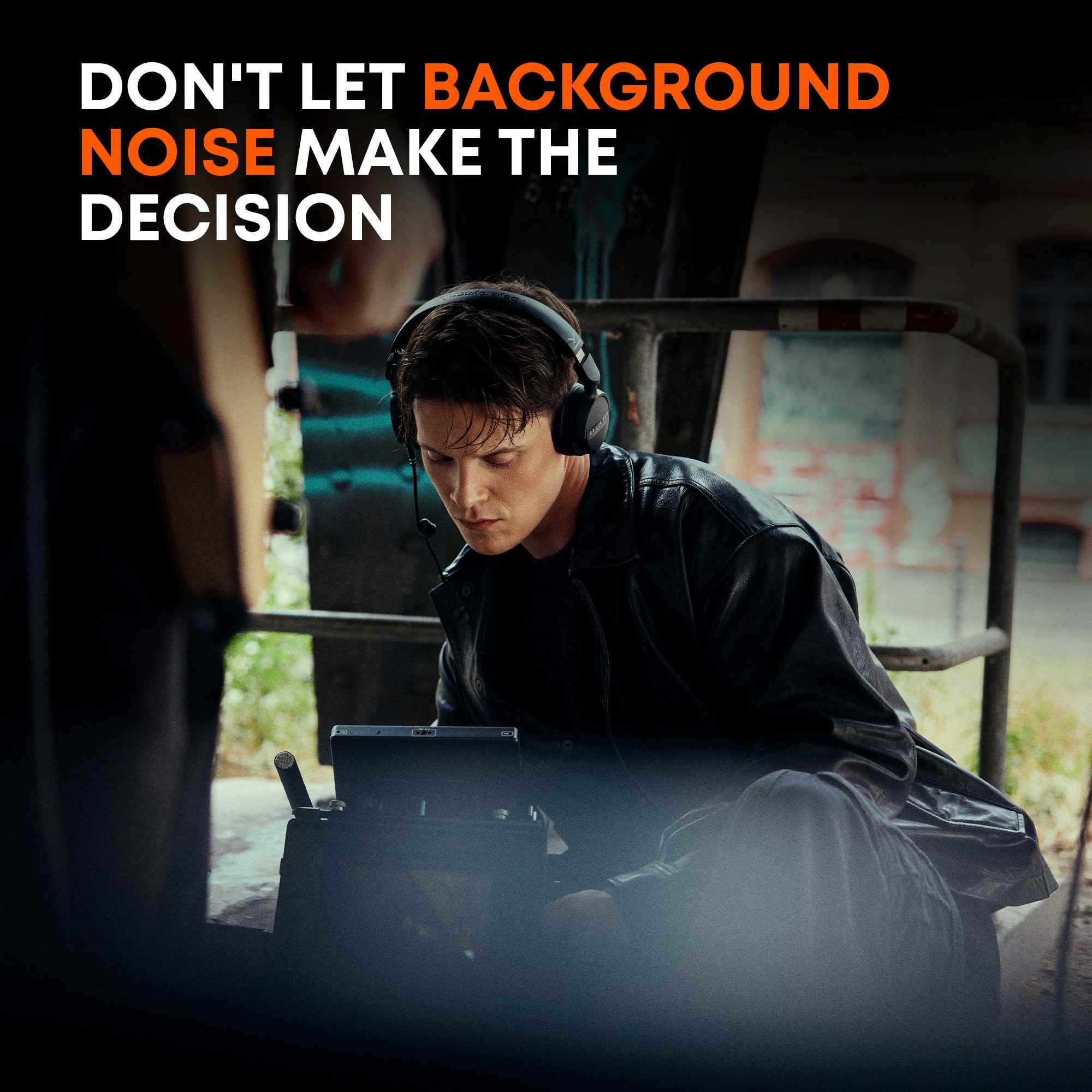 DON'T LET BACKGROUND NOISE MAKE THE DECISION' The DT 275 PRO Monitoring headphone.