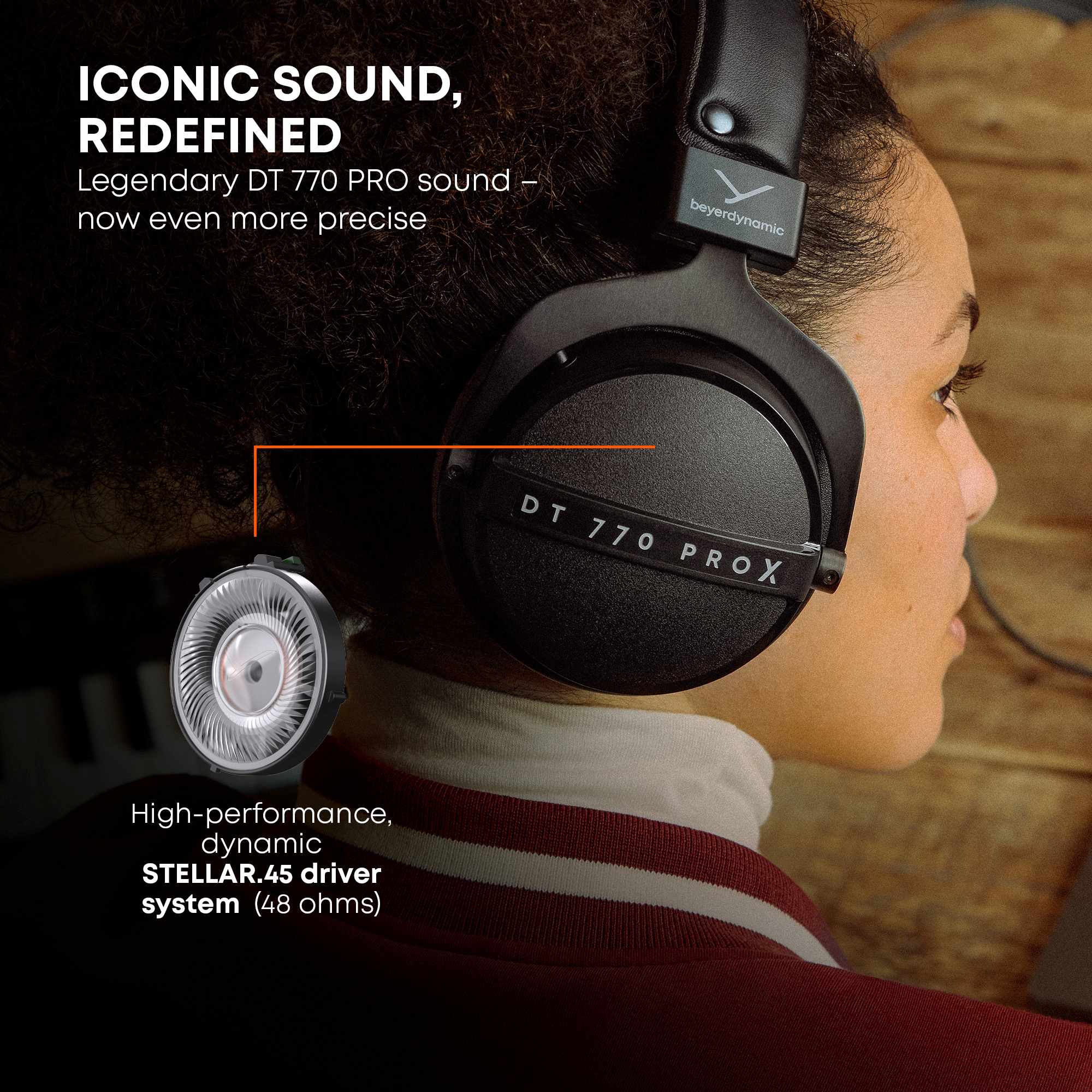 DT 770 PRO X sound quality via high performance dynamic drivers