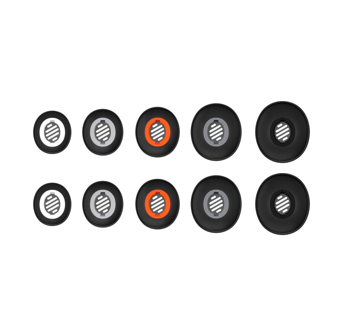 AMIRON 300 Silicone Eartip Set Black (XS, S, M, L, XL)