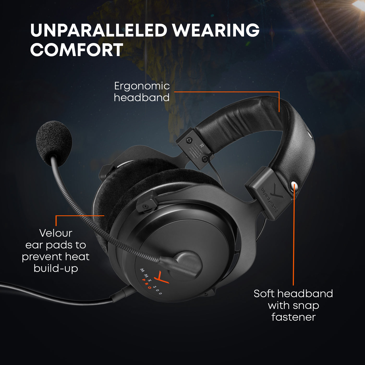 MMX 300 PRO - Professional Gaming Headset unparalleled wearing comfort