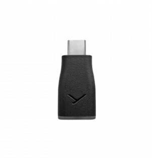 A black wireless dongle with a USB-C connector, designed for long-range Bluetooth connection.