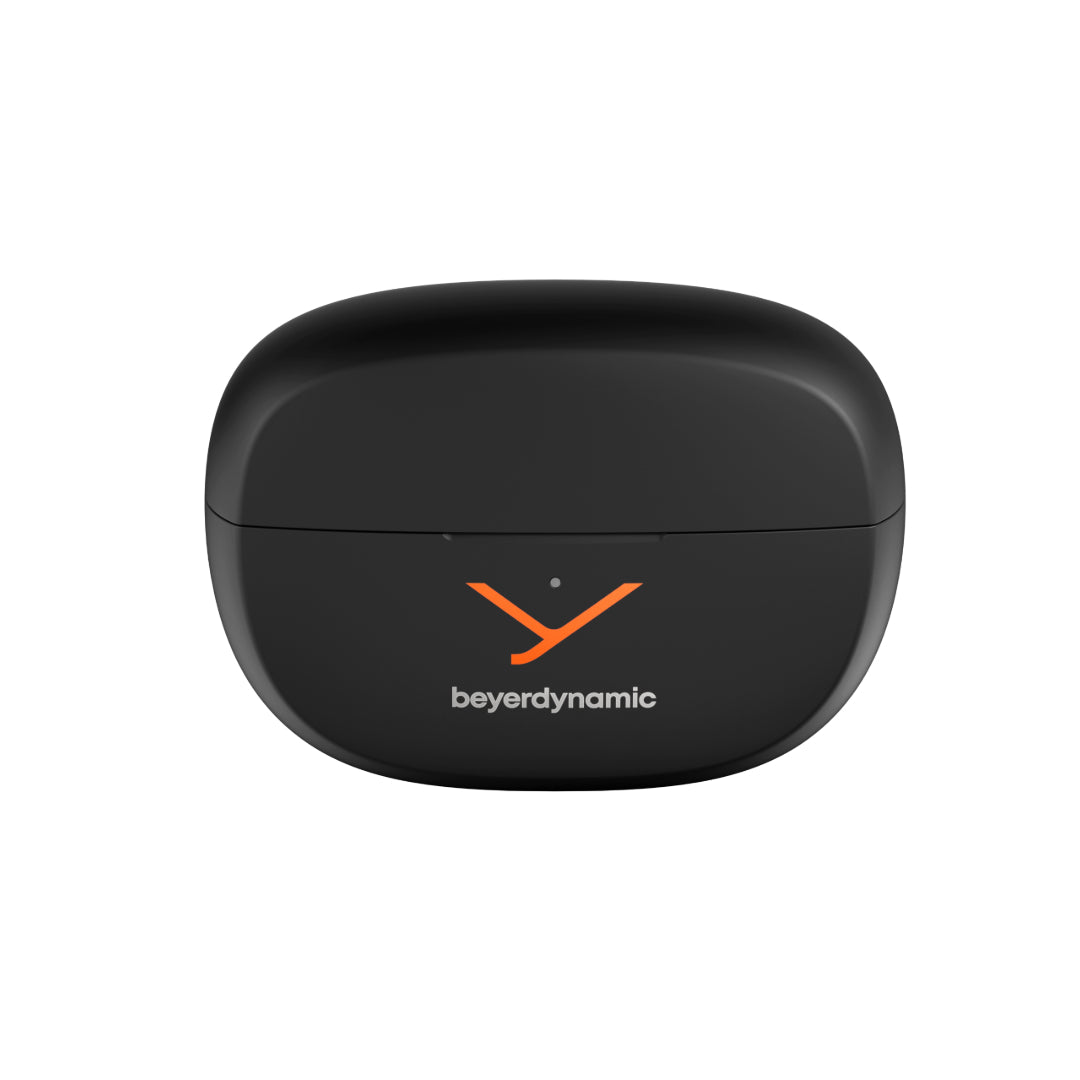 A compct charging case for recharging and safe storage for your ear-clip earphones