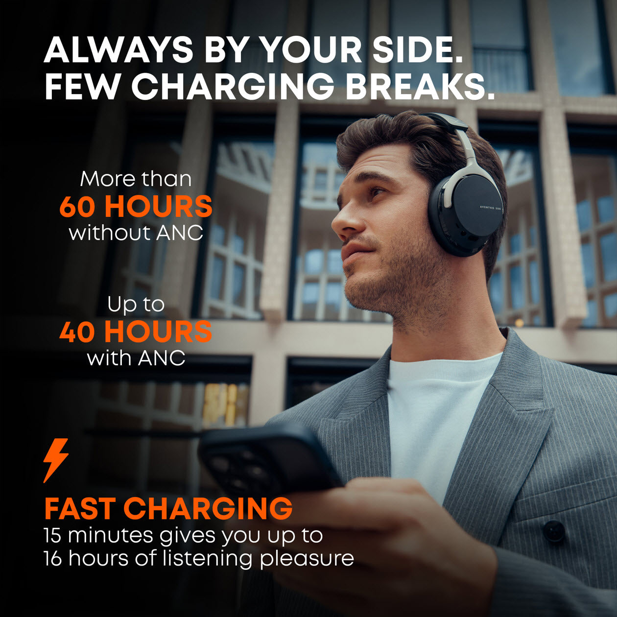 Extra long battery life up to 60hours of use