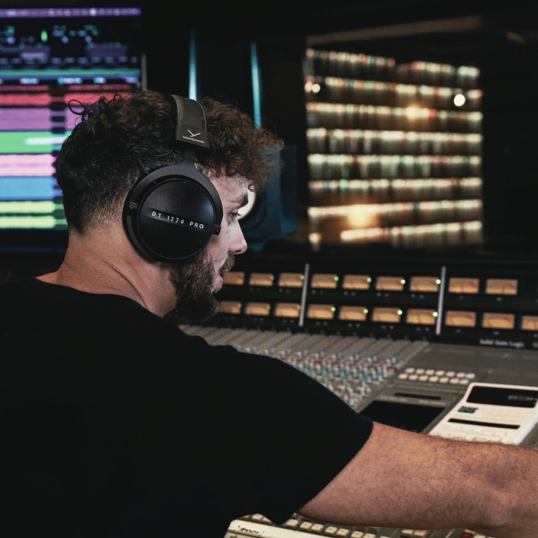 A professional closed capsule headphone for studio use