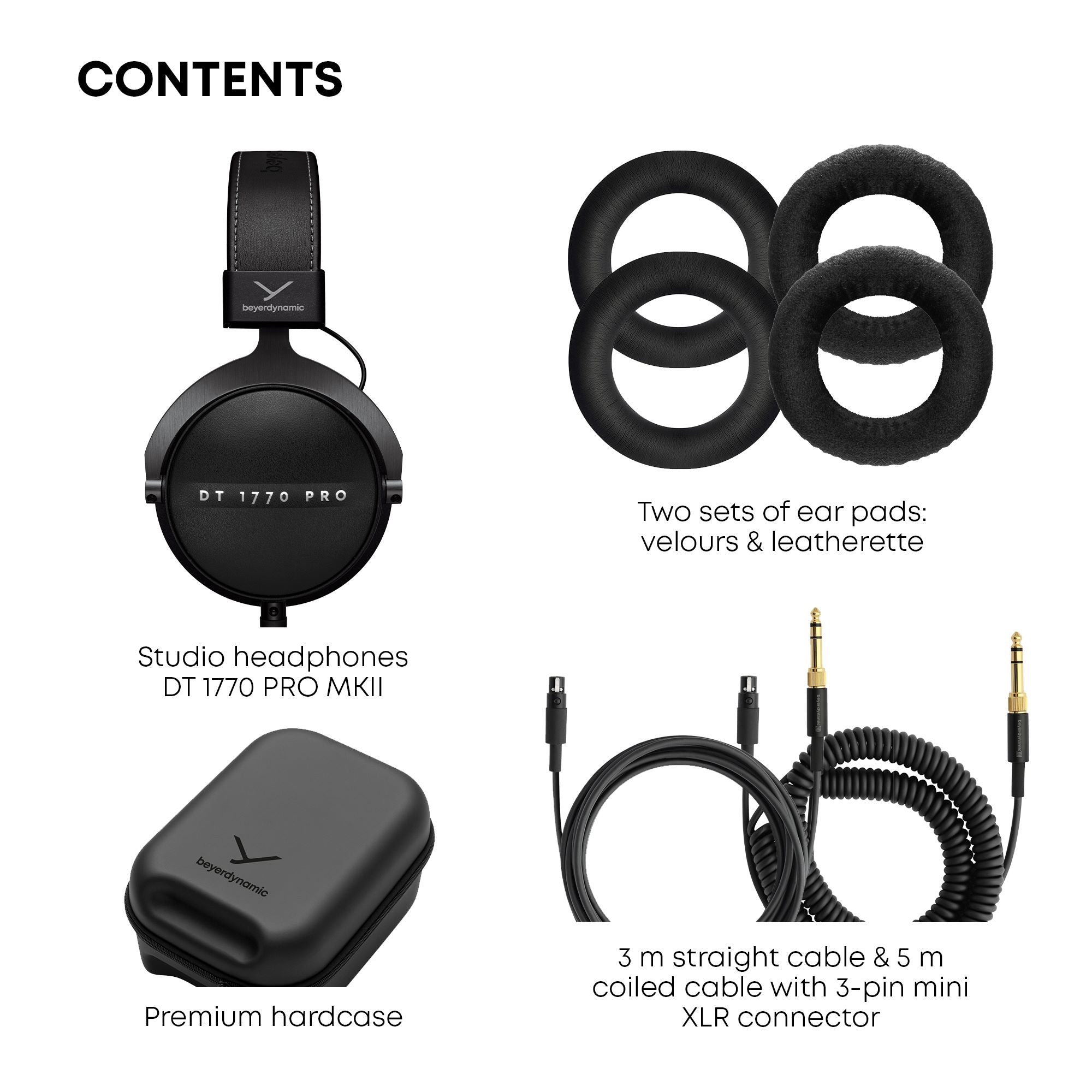 A wide range of components are included with the DT 1770 PRO MK II