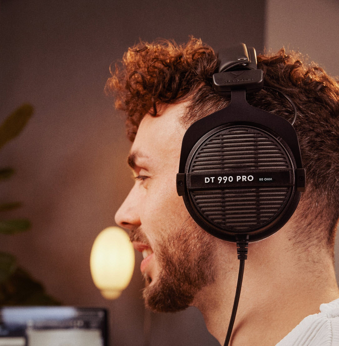 DT 990 PRO 80 Ohm Professional Monitoring Headphone in the studio