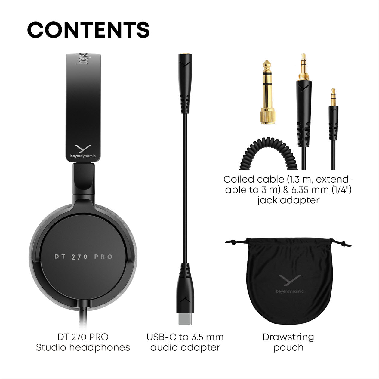 beyerdynamic DT 270 PRO on-ear closed capsule headphone with USB-C 