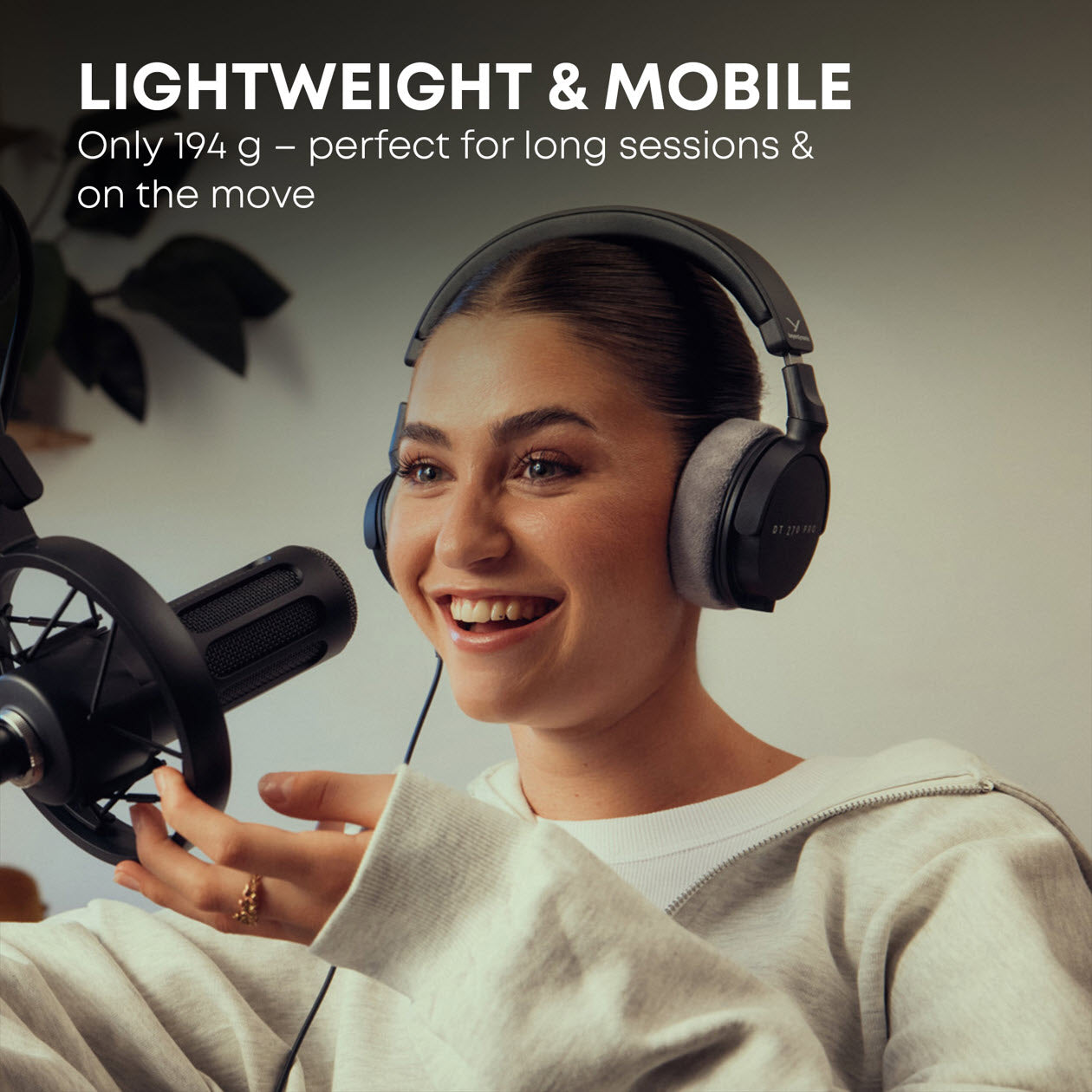A compact lightweight headphone thats ideal for hours of use