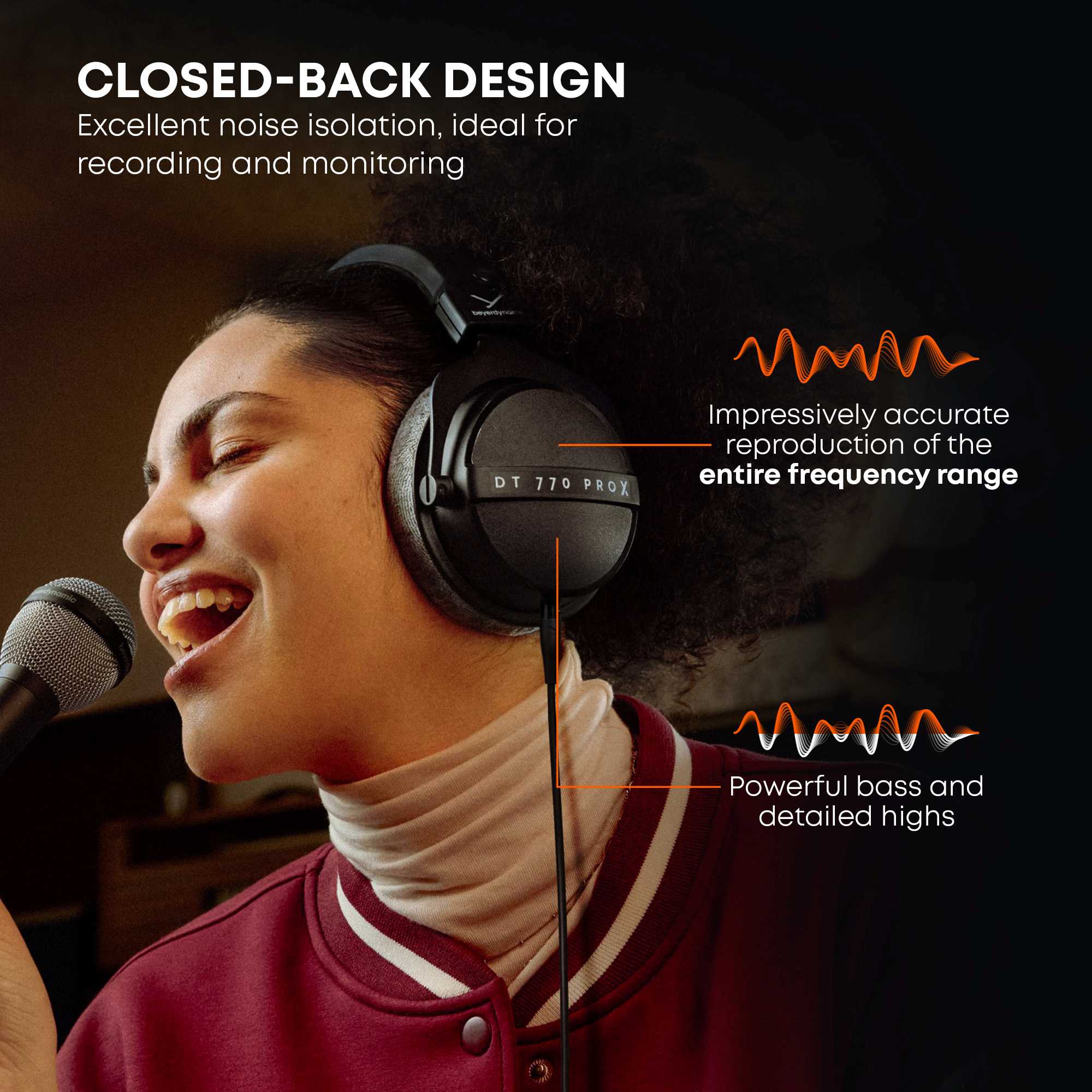 DT 770 PRO X headphones with a closed back design