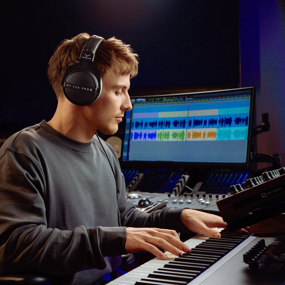 DT 770 PRO X being used in the recording studio