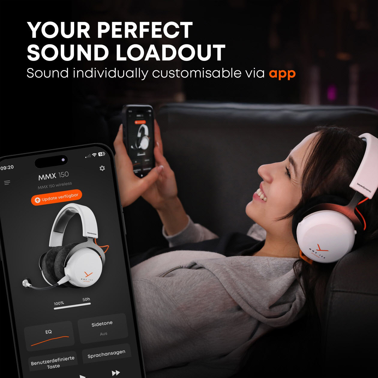 A gaming headset that is customisable via a beyerdynamic App on your smartphone