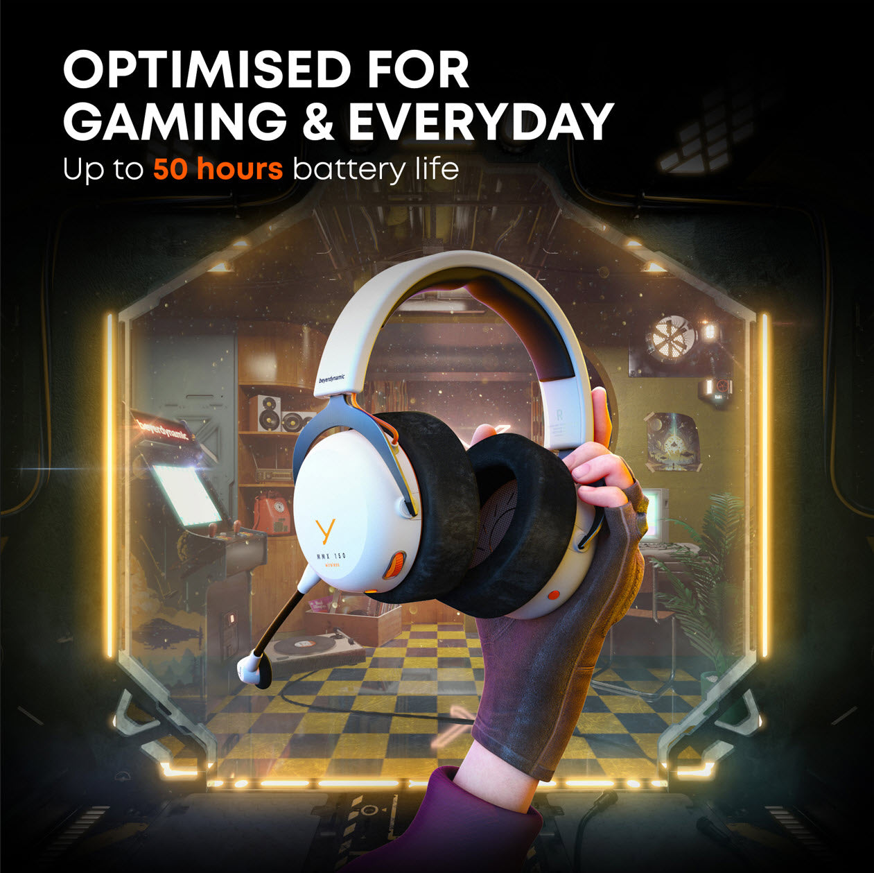 MMX 150 Wireless Multi Platform Low Latency Gaming Headset with App control and sound personalisation