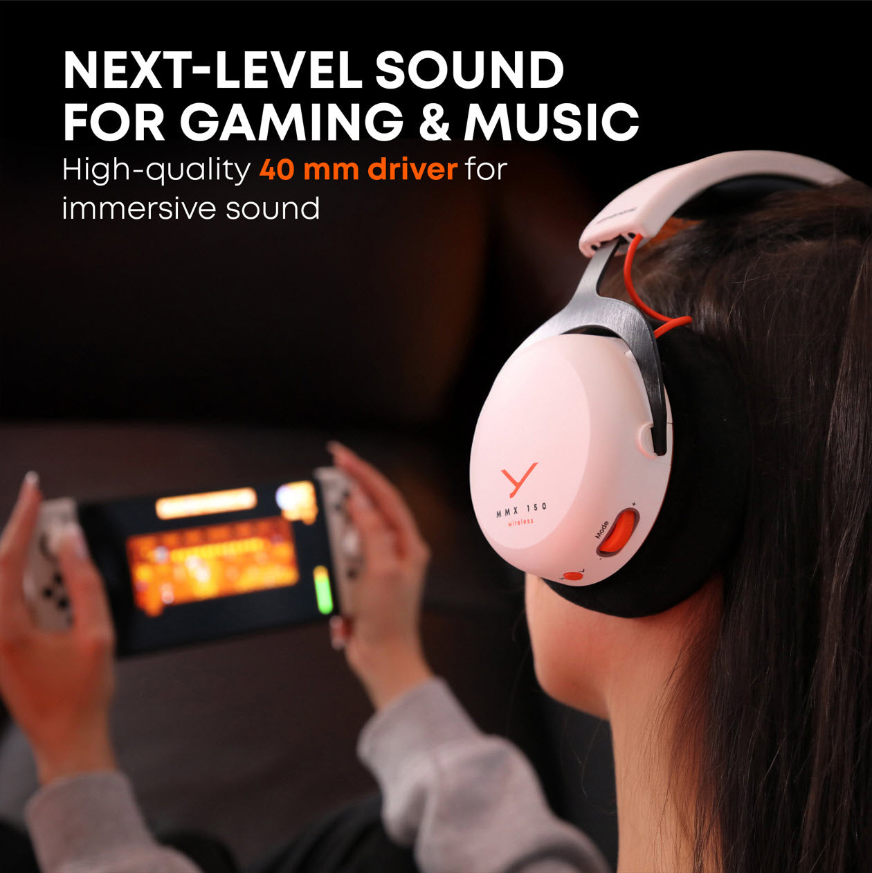 MMX 150 Wireless Multi Platform Low Latency Gaming Headset with App control and sound personalisation