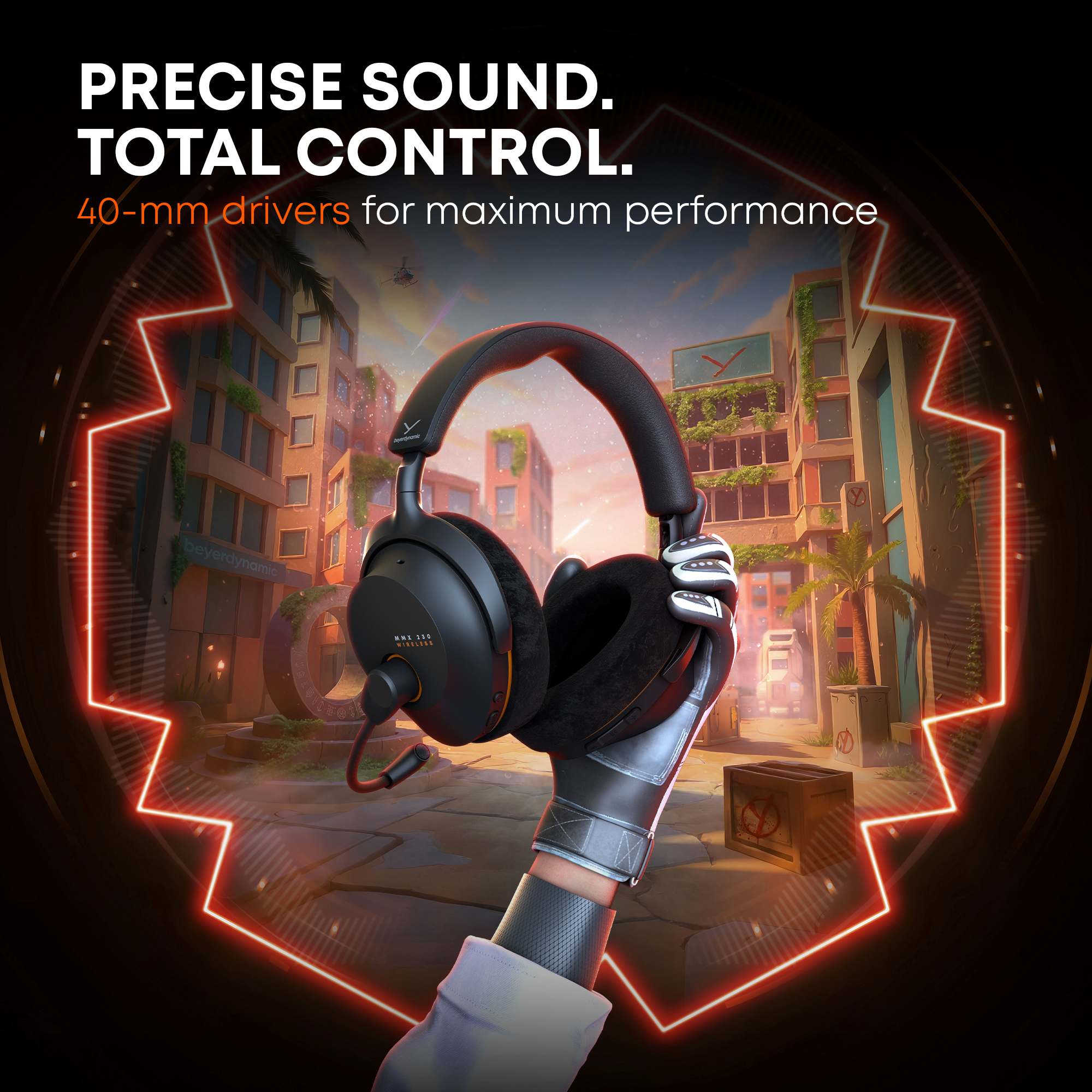 The powerful, dynamic 40mm driver delivers crystal-clear audio with precise spatial accuracy, keeping you in control of your game at all times.
