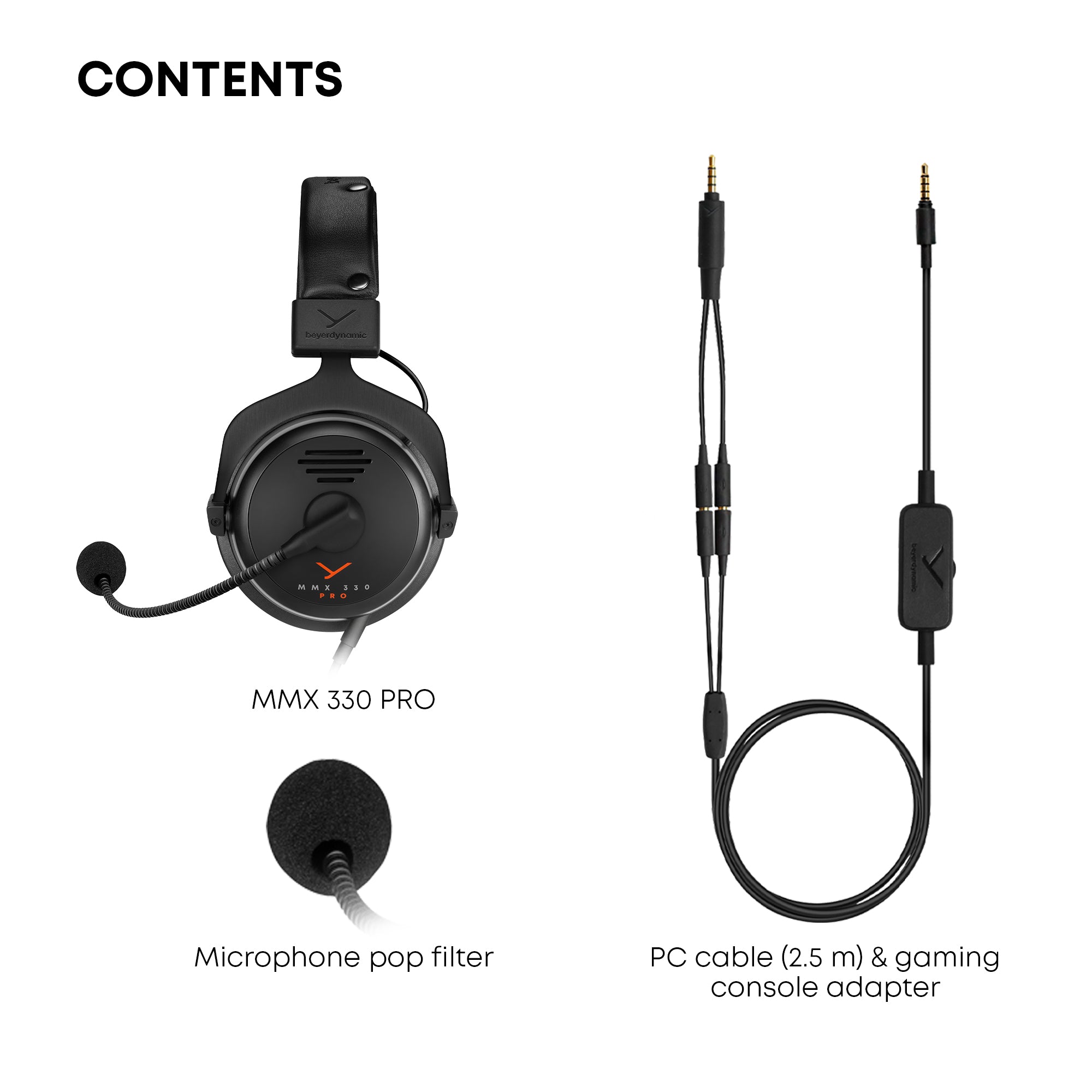 MMX 330 PRO - Professional Gaming Headset scope of delivery