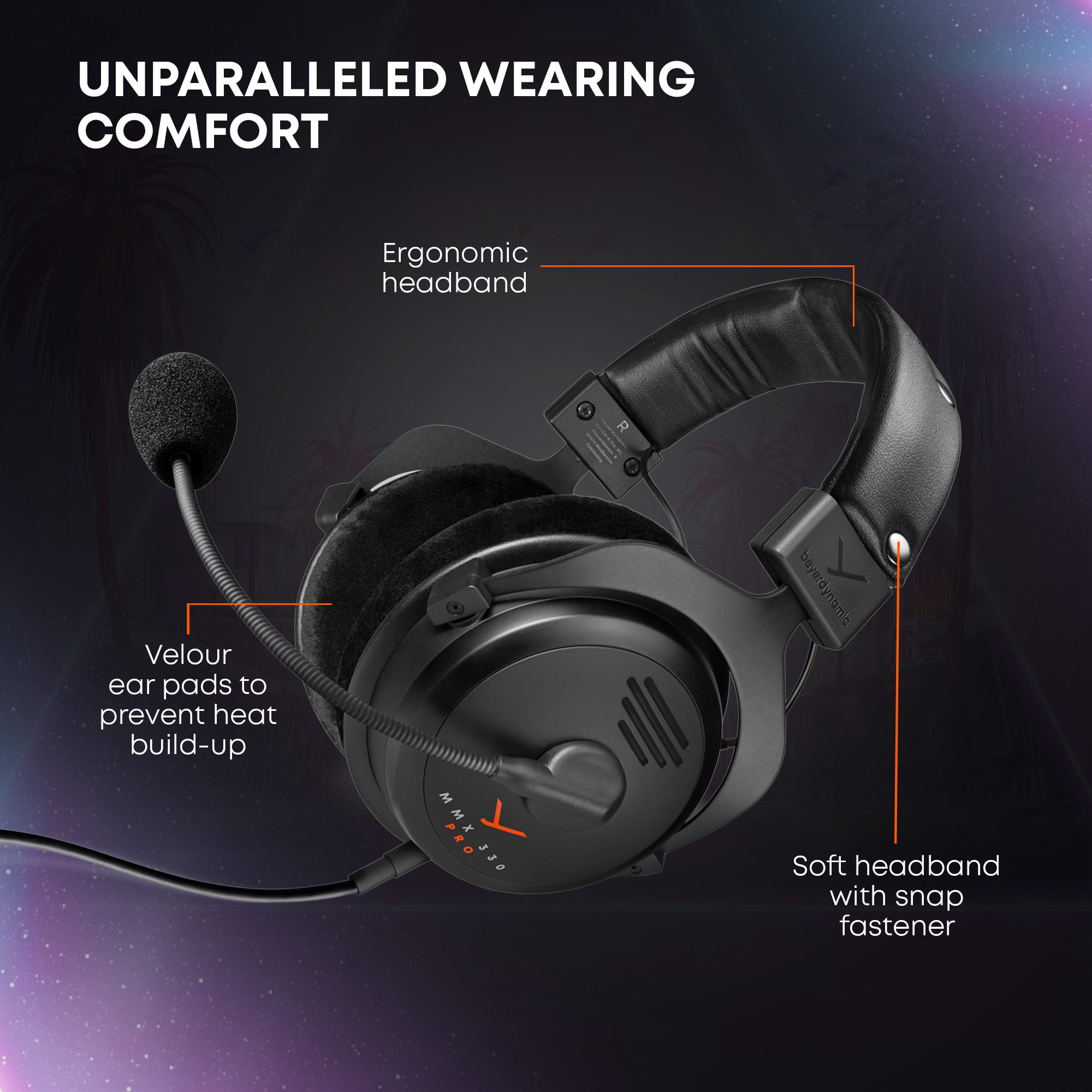 The MMX 330 PRO - Professional Gaming Headsethas unparalleled wearing comfort
