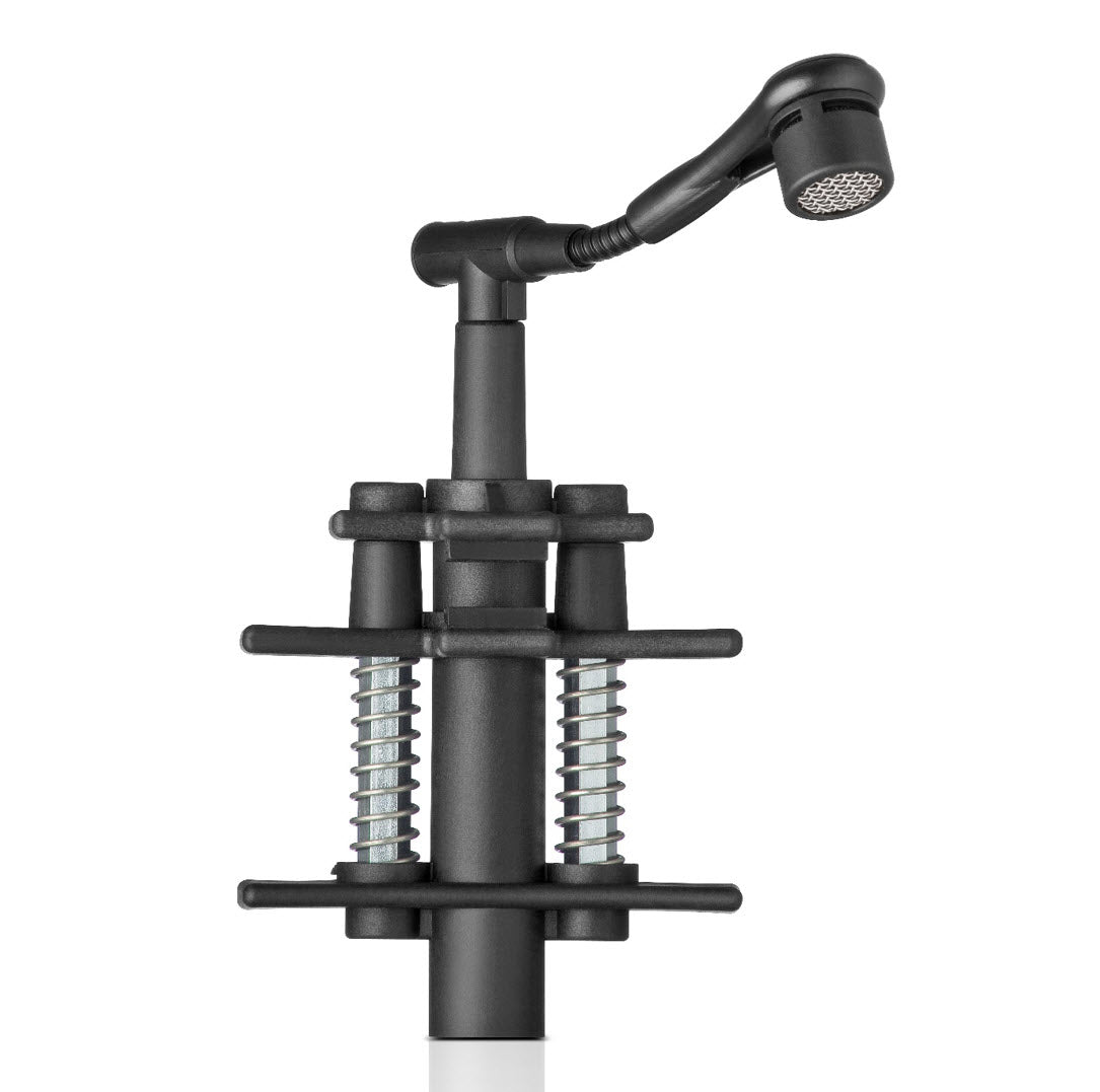 TG D58c condenser microphone with a gooseneck mount and shock mounting system, primarily black in color.