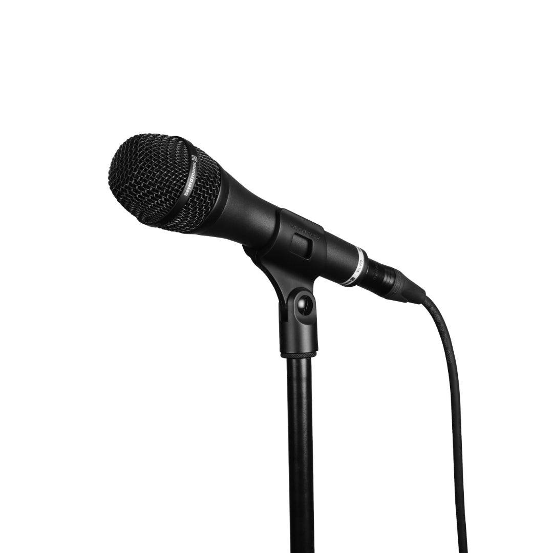 TG V70d s Professional Dynamic Vocal Microphone On/Off Switch, Hypercardioid on a stand
